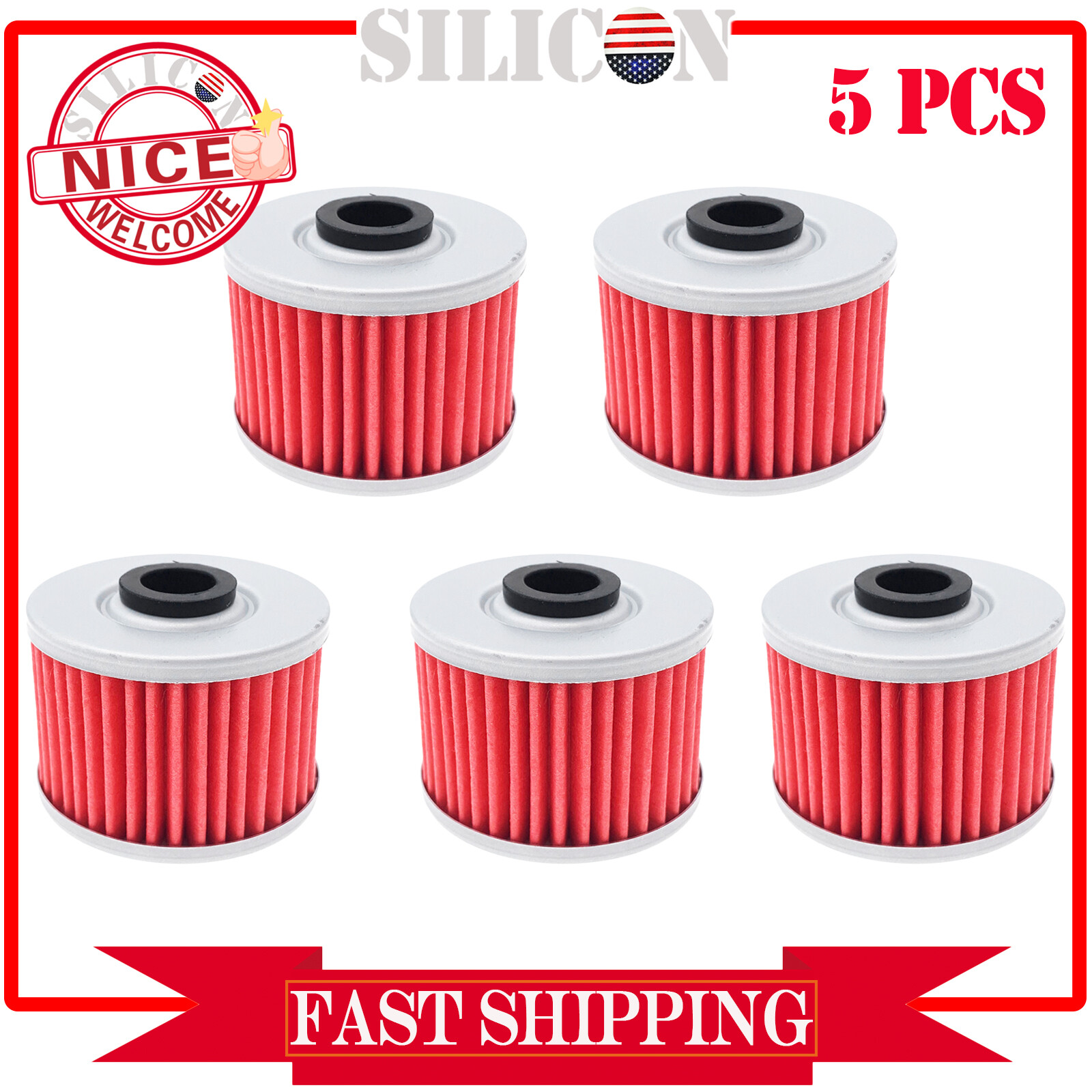 5X Oil Filter For 2005-2019 Honda Foreman 500 TRX500 FE FM FPE FPM 4x4