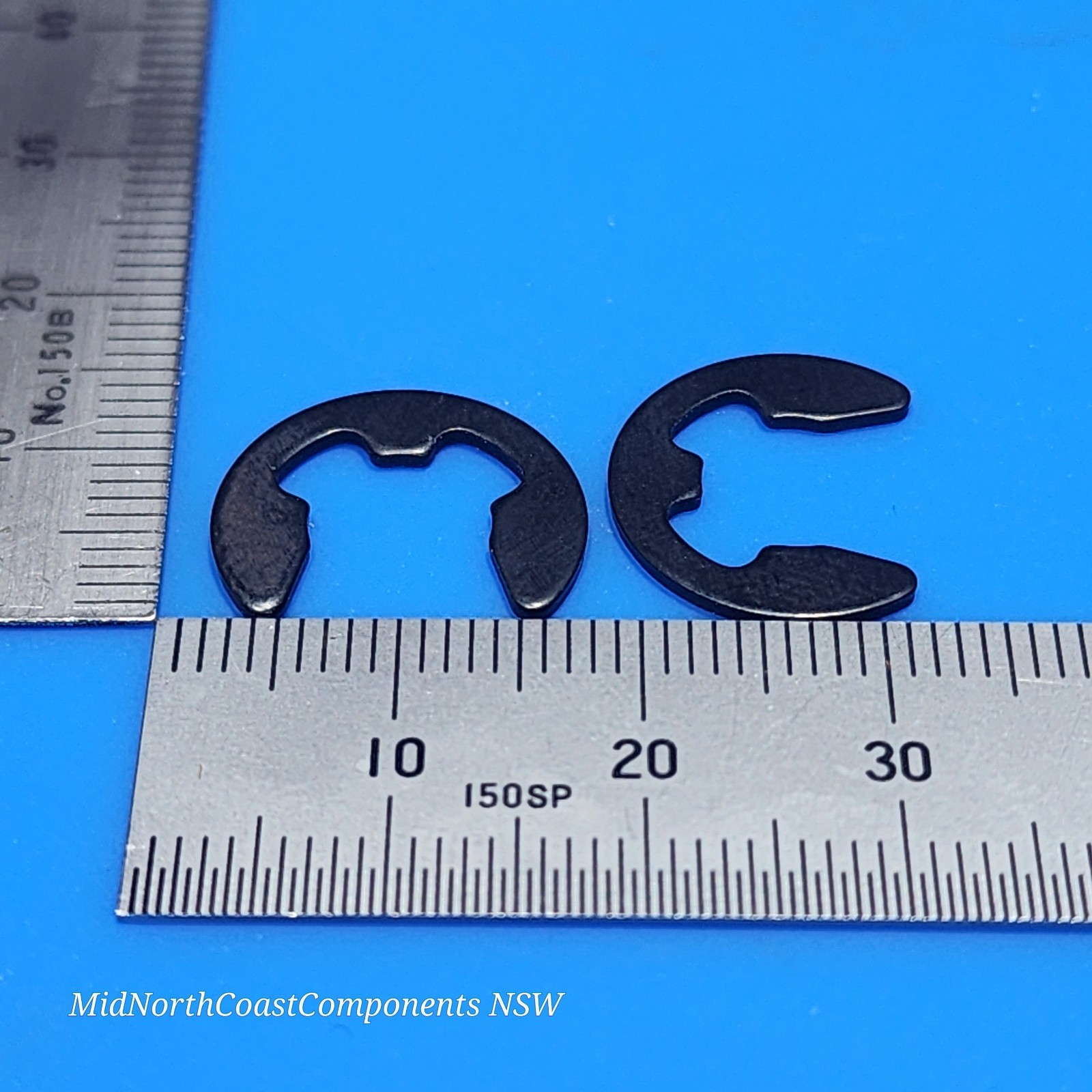 2 x M8 E-Clip Retaining Circlip External Retaining Snap Black Carbon Steel