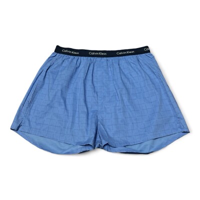 Calvin Klein Men's Woven Boxer In Light Blue