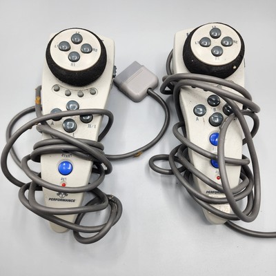 Lot of TWO Interact Ultra Racer Steering Controller (PlayStation PS1) UNTESTED
