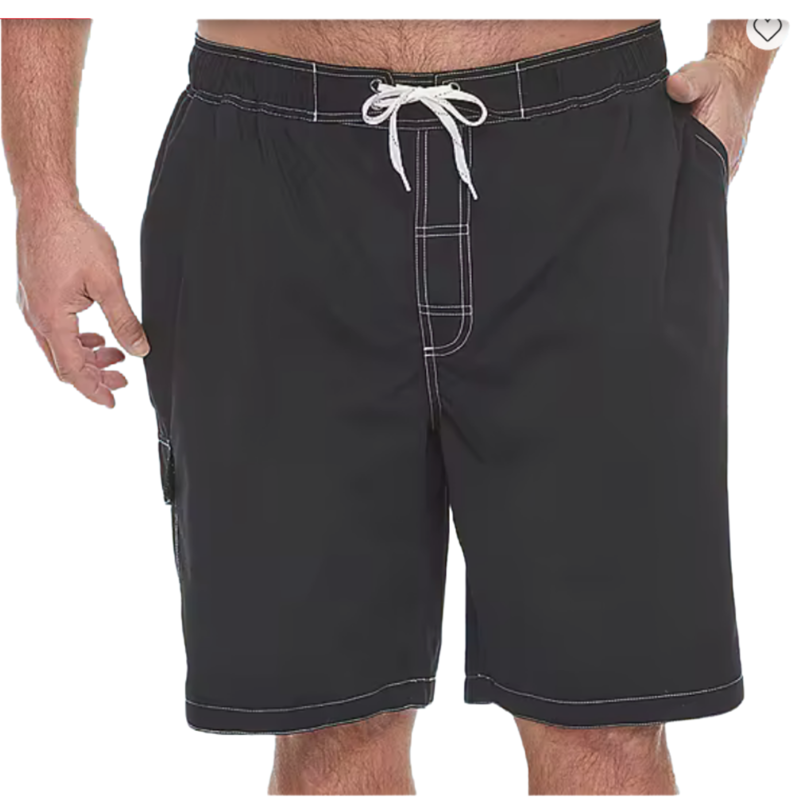 St. John's Bay Big and Tall Solid Cargo Swim Trunks Size 3XL