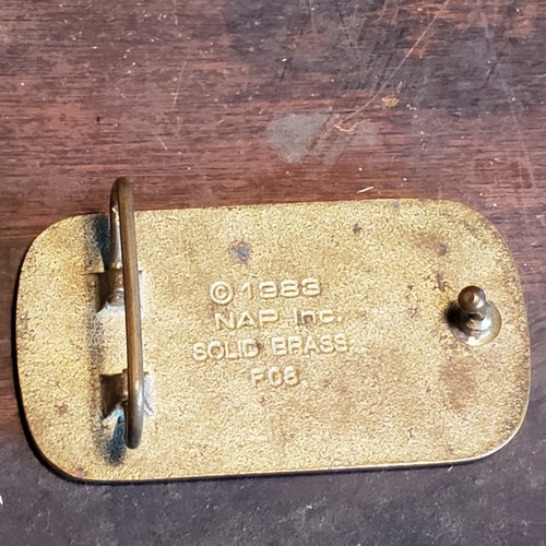 Vintage Poker Hearts Brass Belt Buckle Playing Cards 1983 Nap Inc