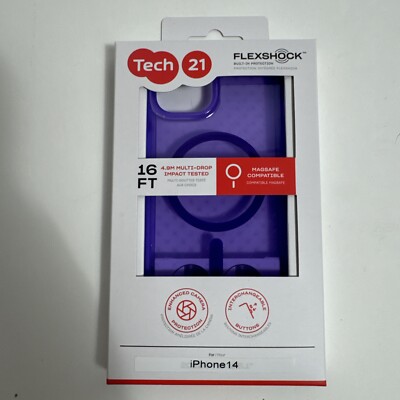 Apple iPhone 14 Tech21 EvoCheck Case for MagSafe - Wondrous Purple