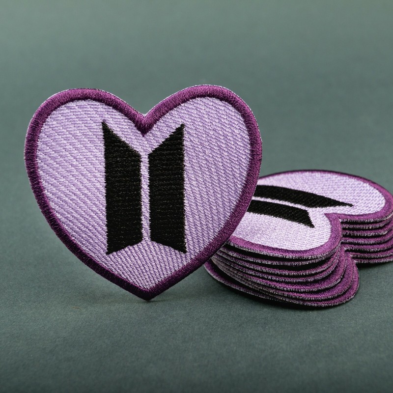 BTS Patch, K-Pop Korean Music Boy Band Emblem, Embroidered Iron