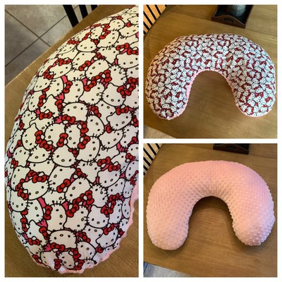 SALE Boppy Nursing Pillow Cover Handmade Hello Kitty Pink Minky