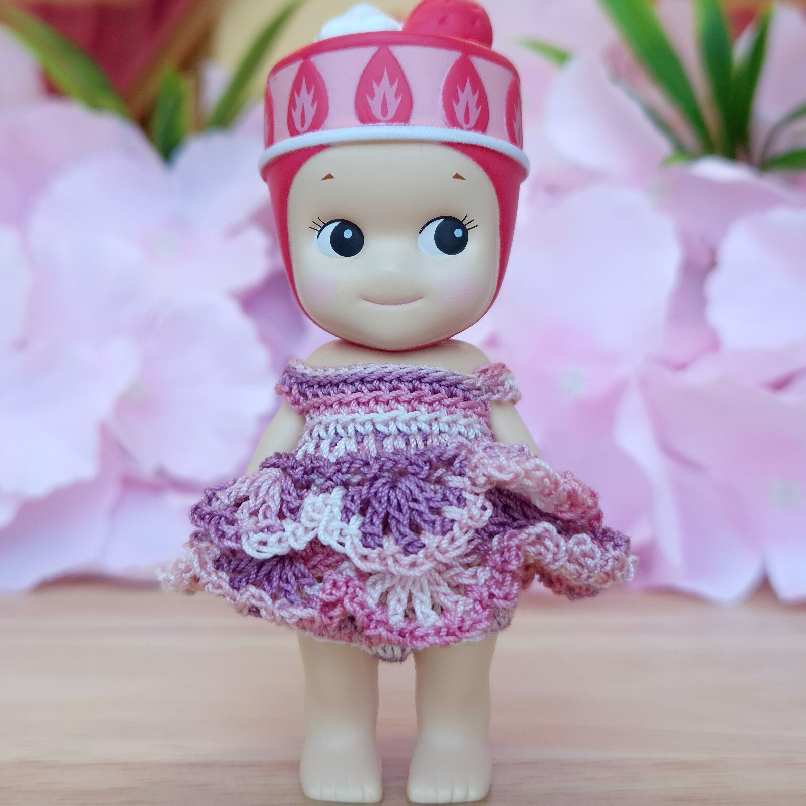 s*e様 TOMY サニーゴ フィギュア 222 初期 Dress Up Strawberry Cake Sonny Angel Mini Figure Sweets