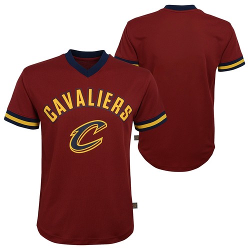 Outerstuff NBA Молодежная футболка Cleveland Cavaliers для мальчиков (8–20 лет), модная сетчатая футболка, винный цвет