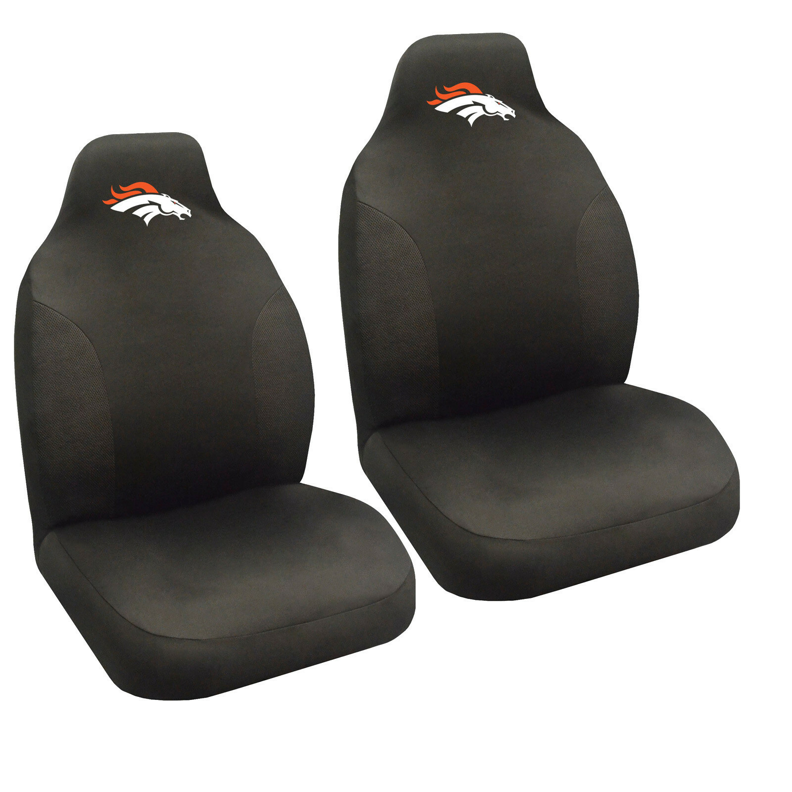 NFL Denver Broncos Car Truck Suv Black Front Bucket Seat Covers Set