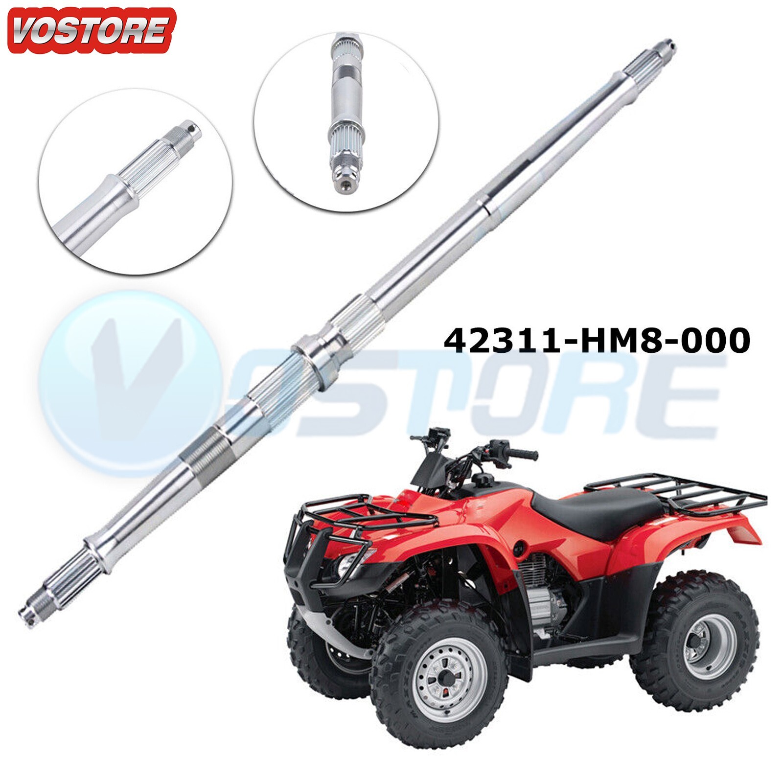 Rear Wheel Axle fits Honda Recon 250 TRX250 TE/TM 2x4 ES