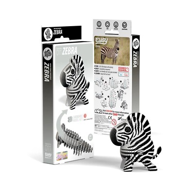 Zebra 3D Figurine Kit - 2.44in. L x 1.73in. W x 2.68in. H (sl105592)