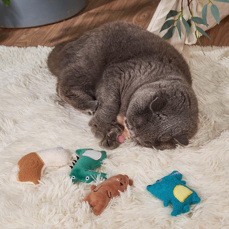 Cat Chew Toy Teething Interactive Catnip Filled Kitten Animal Toy Soft Pet Toy