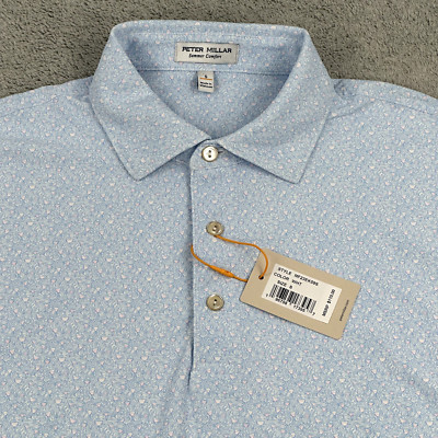 Peter Millar Crown Sport Men's Small Pinkies Up Performance Mesh Golf Polo