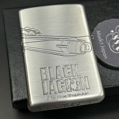 Zippo BLACK LAGOON REVY 3-sides Etching Oxidized Silver Plating Japan Limited
