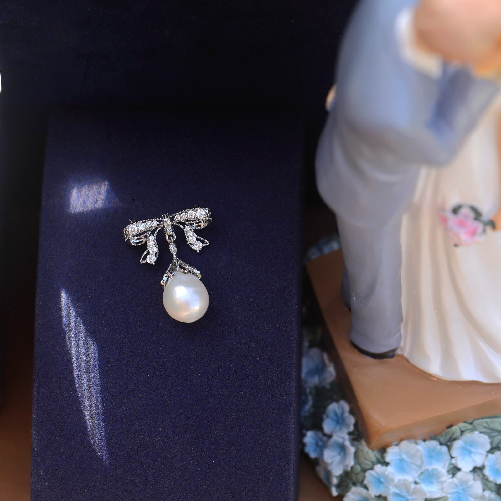 アクセサリー silver brooch with pearl Sterling Silver Pearl Brooch Womens, Vintage 1960s 3D Style