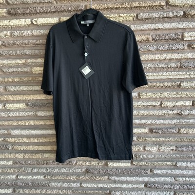 Robert Barakett Black 100% Pima Cotton Polo Golf Shirt Size Small NWT 