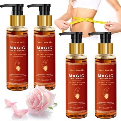 Hlayshing Magic Luxury Body Oil 4 PCS Firming Lotion for Women Saggy Skin Glow R