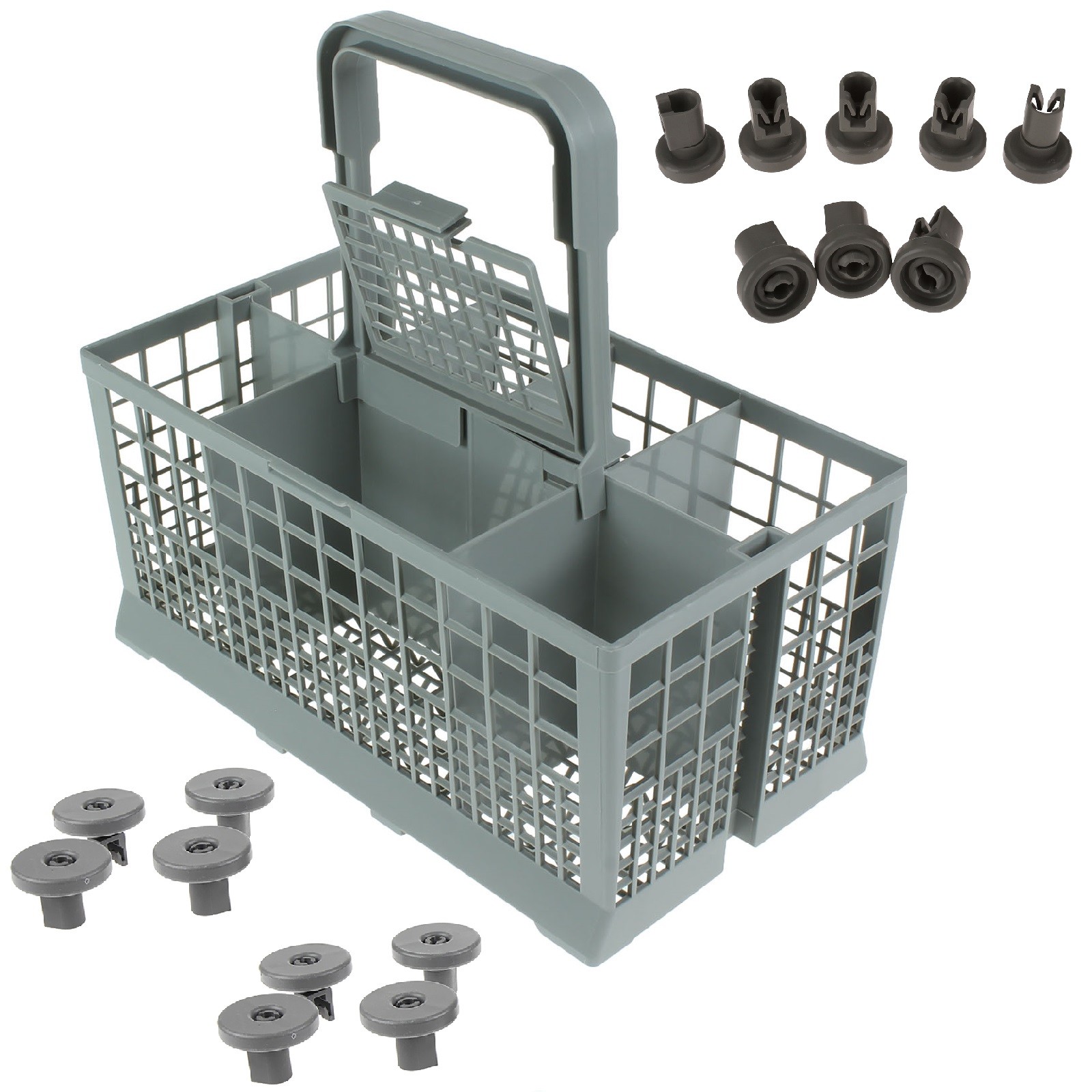 240mm Dishwasher Cutlery Basket + 8 Lower Wheels Upper Wheels For