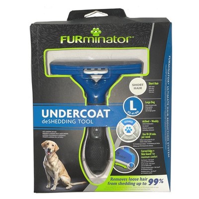 FURminator für kurzhaarige große Hunde, deShedding-Pflege Werkzeug Fellbürste 