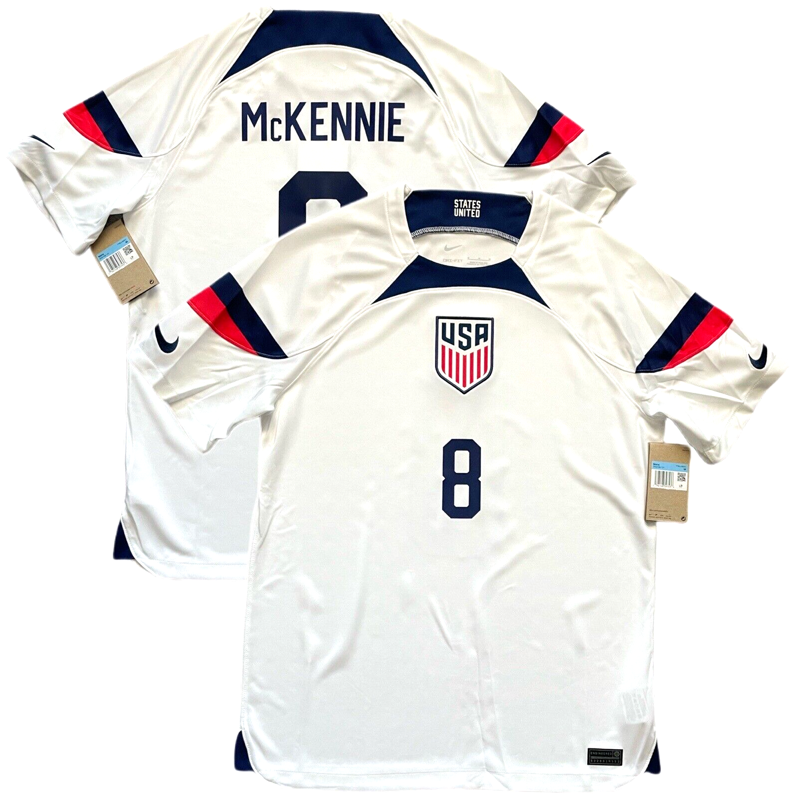 2022/23 USA Home Jersey #8 McKENNIE Medium Nike Soccer World Cup