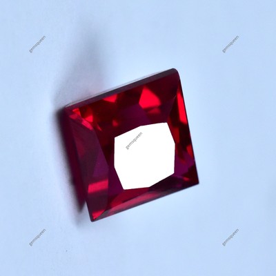 Authentic 13.40 Ct Natural Red Ruby Square Cut Loose Gemstone CERTIFIED