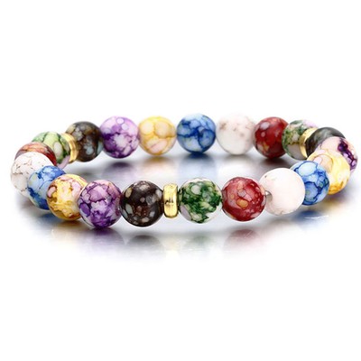 7 Chakra Healing Stone Bracelet Yoga Meditation Balance Unisex Fashion Gift New