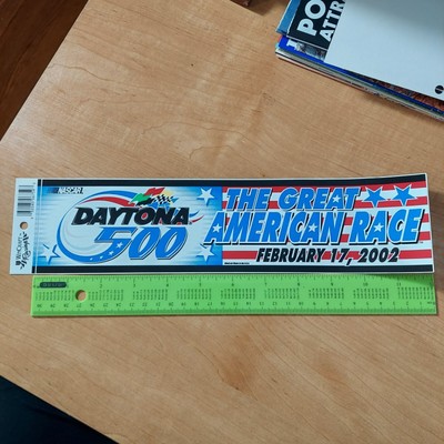 Vintage NASCAR Daytona 500 The Great American Race Bumper Sticker  Feb 17 2002