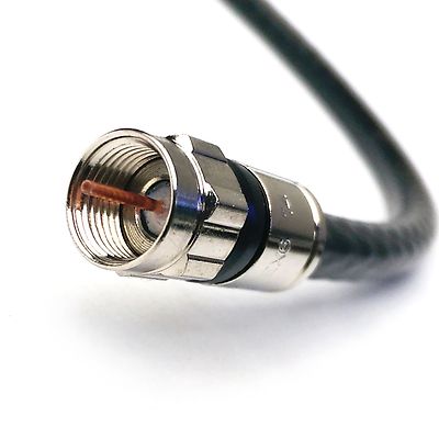 TRI-SHIELD MADE IN THE USA 75 OHM UL ETL COAXIAL RG-6 JUMPER CABLE F-CONNECTORS