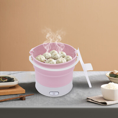 Mini Collapsible Heating Pot Electric Kettle Water Boiling Pot with Steamer