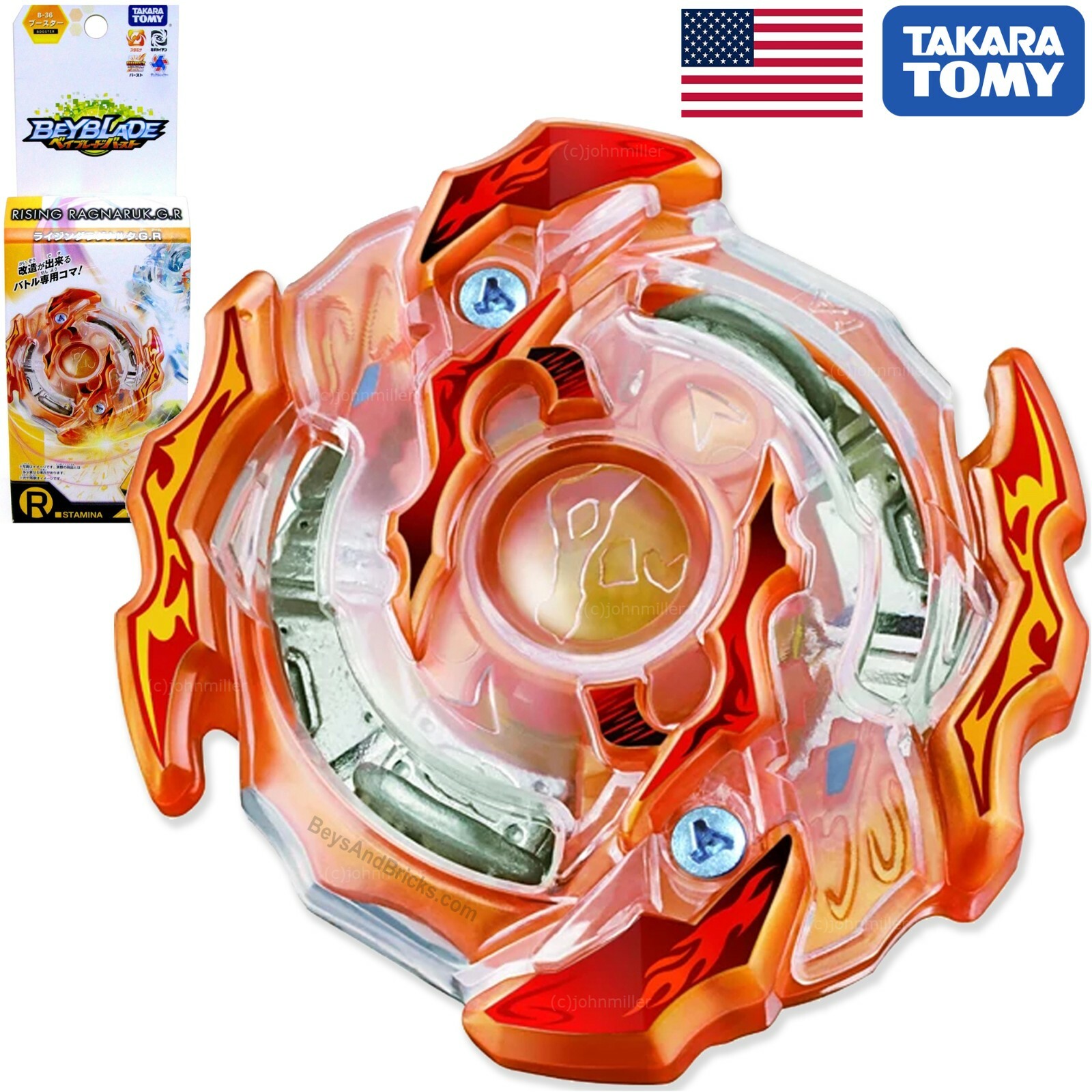 Takara Tomy - mm Takara Tomy Beyblade Burst B-198 02 Chain Ragnaruk Tapered