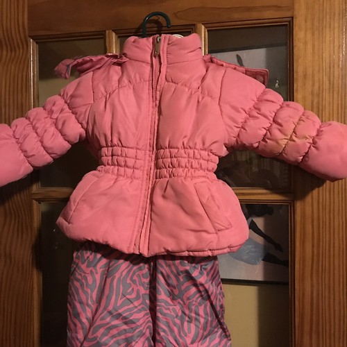 London Fog Kids Pink FurTrimmed Hooded Coat Girls size 18 month