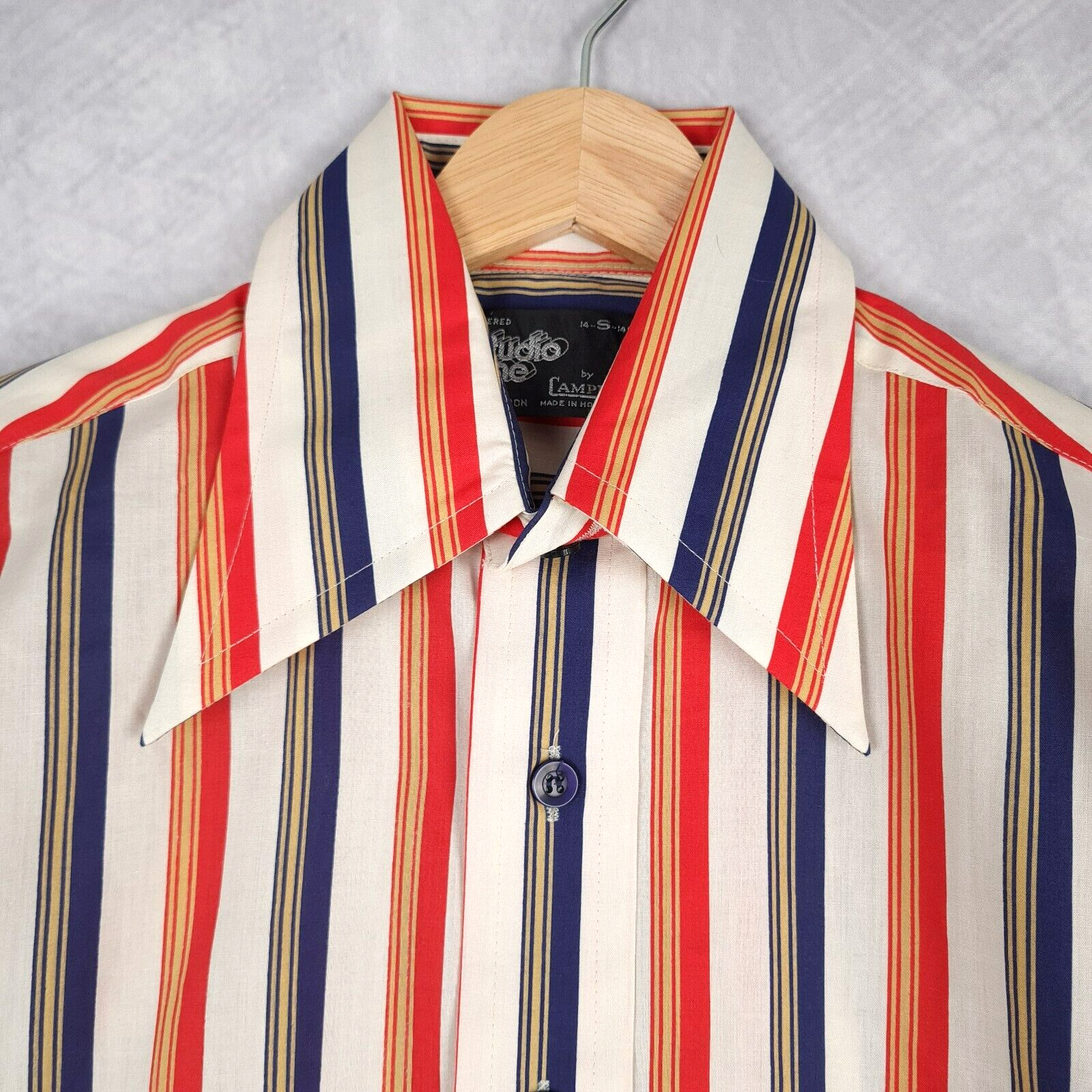 トップス 60s 70s Euro cotton open-collared shirt 60s and 70s European cotton open-collared shirt