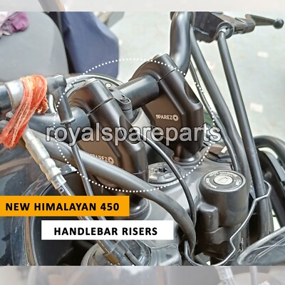 Fit For Royal Enfield New Himalayan 450 ''Aluminium Handlebar Riser 45mm, Black''