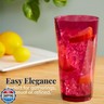 US Acrylic Optix Plastic Reusable Drinking Glasses (Set of 8) 20oz Water Cups in Jewel Tone Colors | BPA-Free Tumblers, Made in USA | Top-Rack Dishwasher Safe