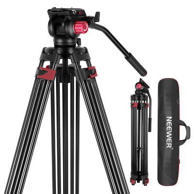 Neewer 200cm Video Tripod Heavy Duty Camera Stand with 360°Fluid Drag Head