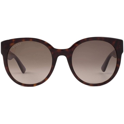 Pre-owned Gucci Women's Sunglasses Gradient Brown Nylon Lens Acetate Frame Gg0035sn 004