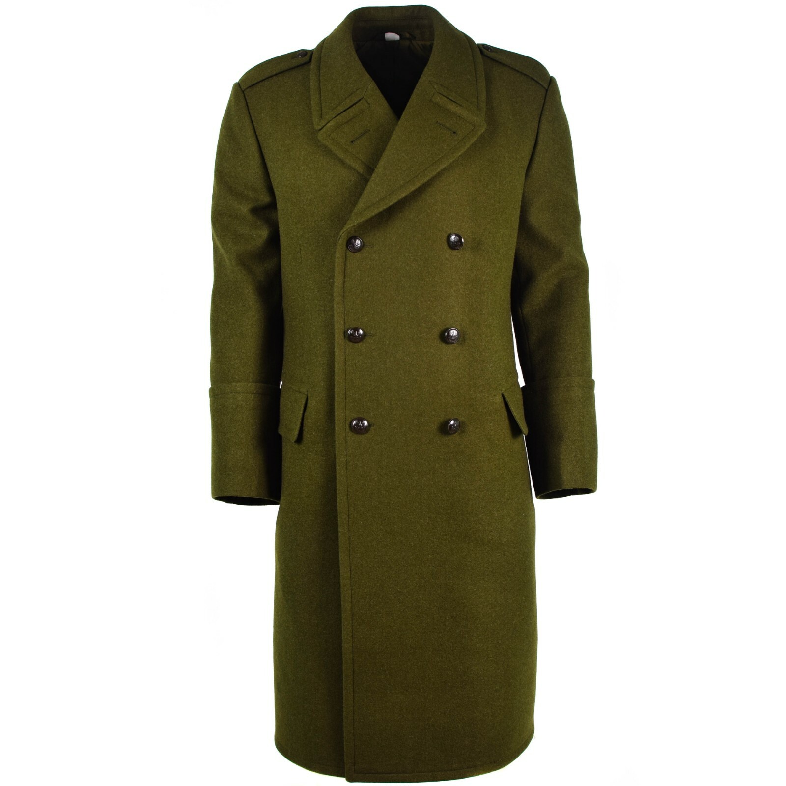 Genuine Polish army Wool Overcoat Olive OD khaki military Genuine Polish army Wool Overcoat Olive OD khaki military