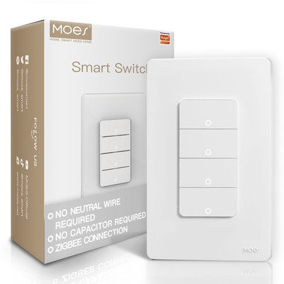 1/2/3 Gang Wi-Fi Smart Wall Light Touch Switches Timer Voice Control