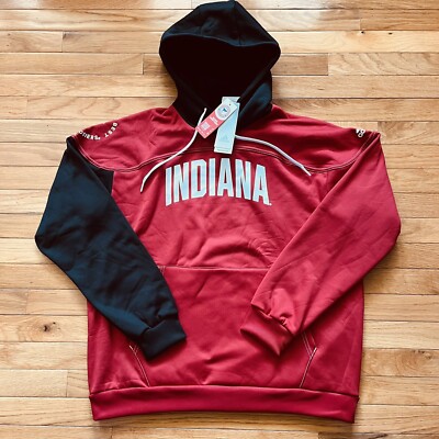 Adidas NCAA Indiana Hoosiers Stadium Pullover NWT Red Hoodie HN9599 Mens Size L