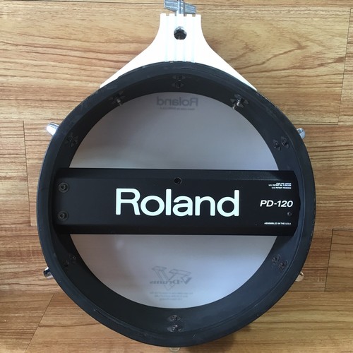 Roland PD-120 Dual Zone V Drum White for Repair or Parts pd120