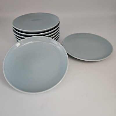 Russel Wright Iroquois Casual China Vintage Ice Blue Bread Plates MCM USA