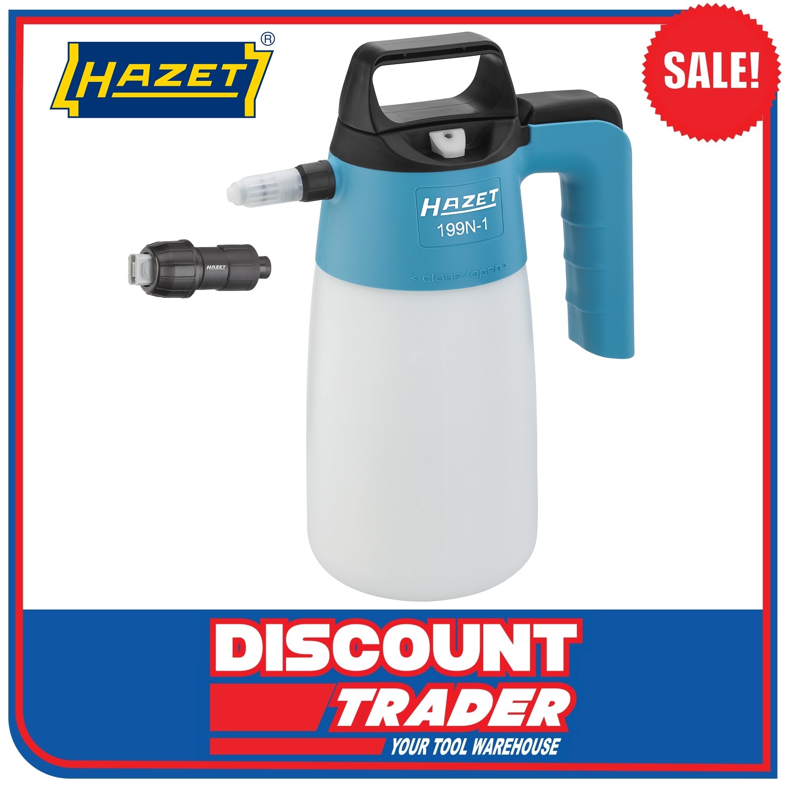 Hazet 1 Litre Pump Pressure Spray Bottle Brake Cleaner & More 199N1