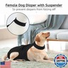 Leletail Dog Diapers Female Reusable Washable Period Diaper with Suspender,Adjustable Dog Panties Anti-Harassment, Doggie Diapers for Incontinence, Heat Cycles, or Senior Dogs（XS-XL