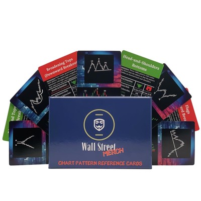 Wall Street Merch Stock Market Chart Patterns Flash Cards for Beginner Day Tradi
