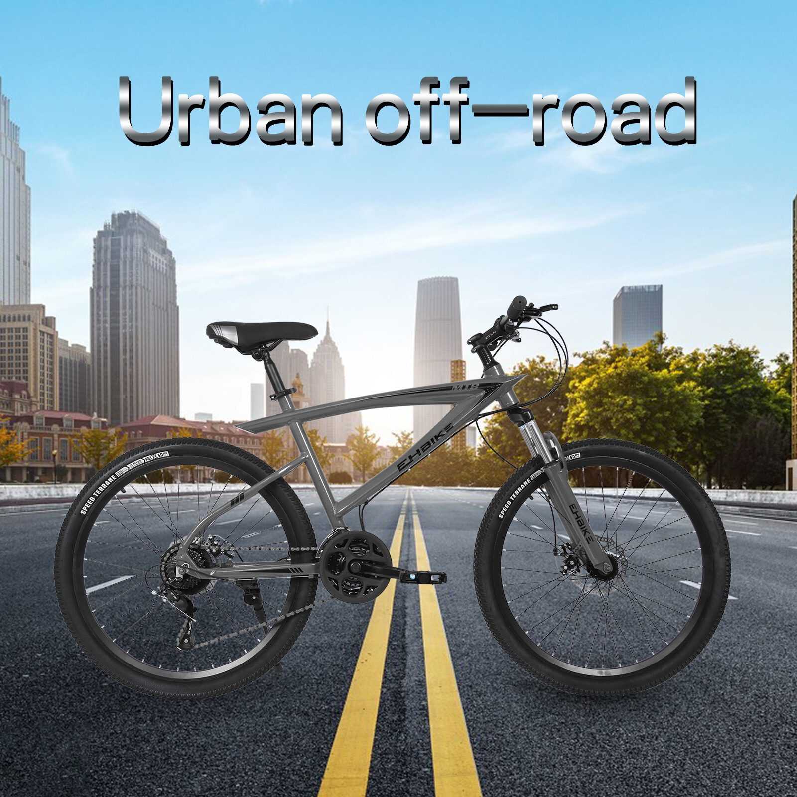 Unisex Bicycle 26-inch 21-speed Outdoor Free Riding