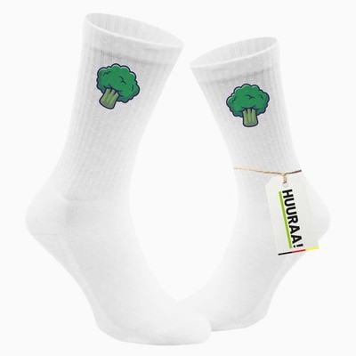 Unisex Socken Brokkoli Comic Geschenkidee Brokkoli Geschenk Präsent Mitbringsel 