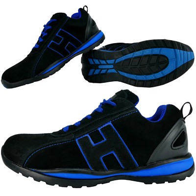 Arbeitsschuhe Sicherheitsschuhe Schwarz Blau Stahlkappe Leder Gr. 36 - 48 NEU