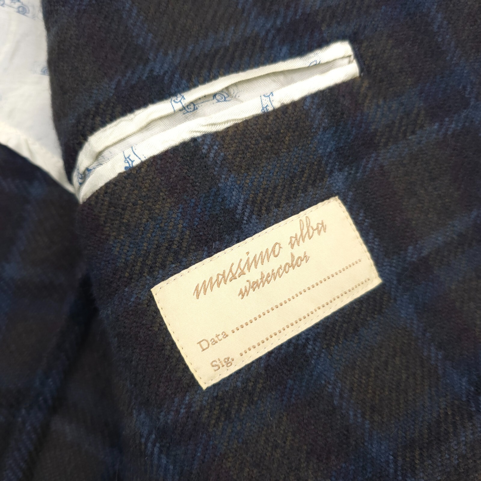Pre-owned Massimo Alba $1775  Moon Rock Wool Tweed Blazer Jacket Mens Us 38r (italy 48r) In Green