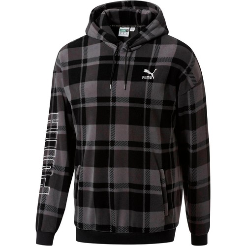 

[578984-01] Мужская толстовка с капюшоном Puma CHECK POLAR, Black-check
