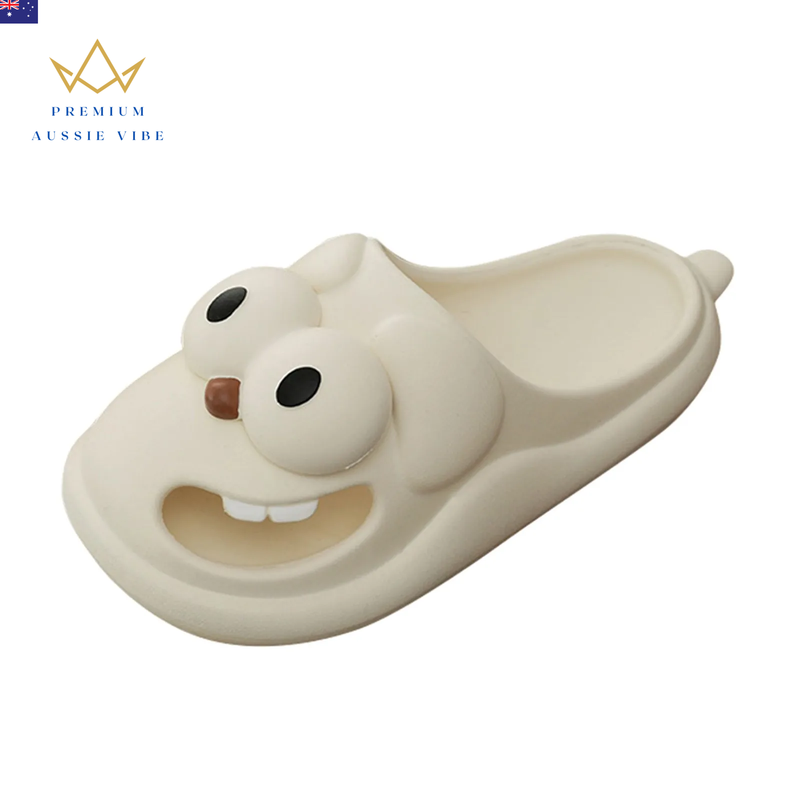 Tongue Kiss Slippers Big Eye Dog Slippers Cute Funny Big Eye Dog Fun Cartoon Package Head Eva Slippers for Women
