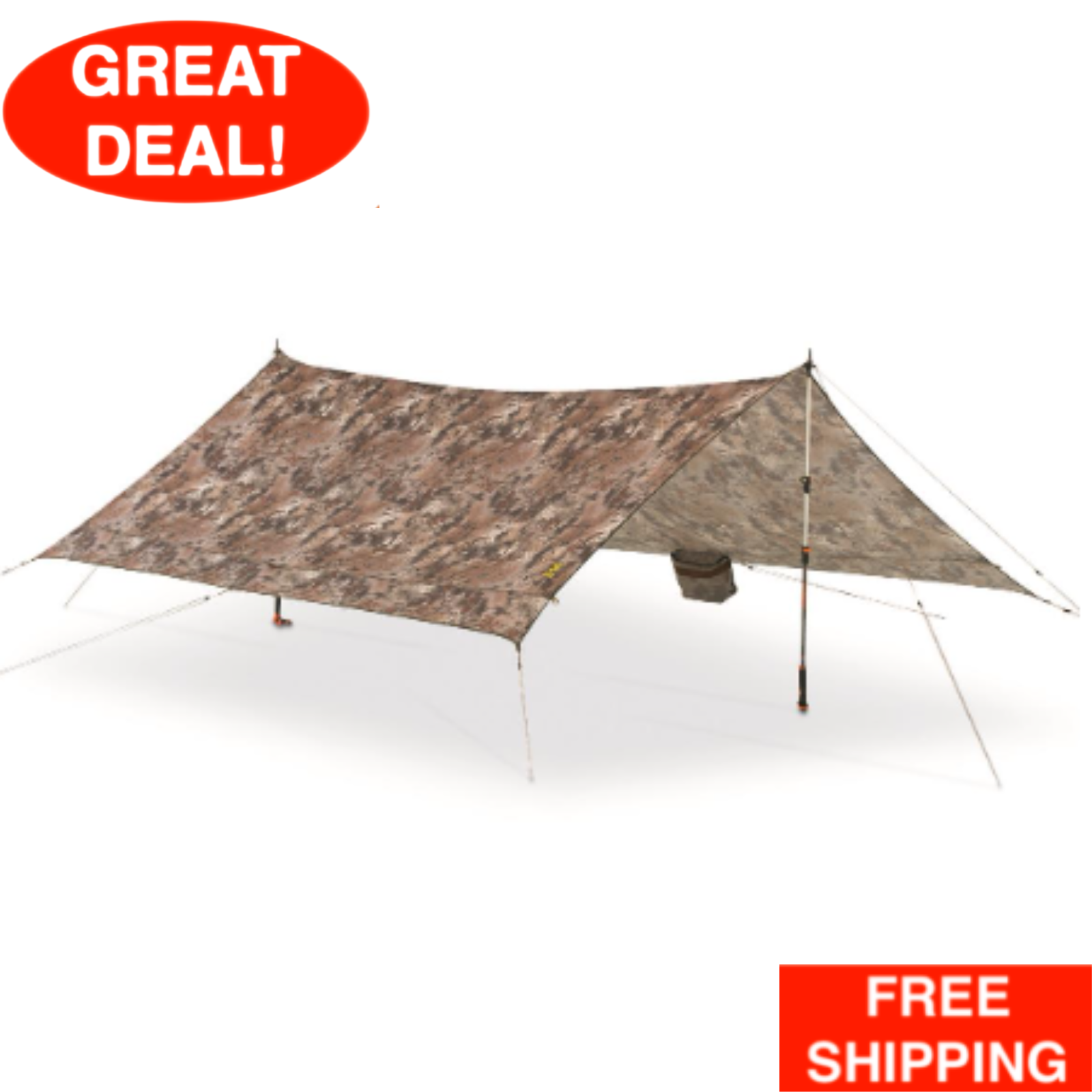 Satellite Tarp Kryptek Highlander Camo W/ Integrated Hanging Pocket Camp Outdoor